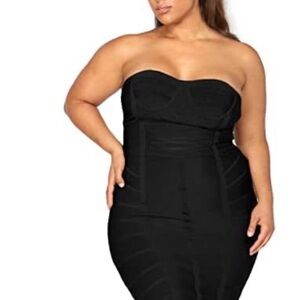 Hybrid & Company Black Strapless Dress